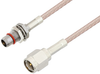 Slide-On BMA Plug Bulkhead to SMA Male Cable 12 Inch Length Using RG316 Coax - PE3C4942-12 - Pasternack