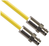 CJ70-7 TRB Jack 3-Lug Female to CJ70-7 TRB Jack 3-Lug Female 50 Ohm TRC-50-2 Triaxial cable Yellow jacket 12-inch Triax Cable Assembly - MP-2607-12 - MilesTek Corporation