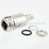 Bulkhead SMA Female (Jack) to N Female (Jack) Adapter, Nickel Plated Brass Body, 1.7 VSWR -- SM4211 - Image