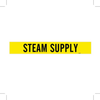 Brady B-946 Black on Yellow Vinyl Self-Adhesive Pipe Marker - 4 in Height - 3 1/2 in Character Height - 24 in Length - Printed Msg = STEAM SUPPLY - 7272-1HV - 754476-81409 - R. S. Hughes Company, Inc.