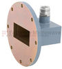 WR-187 to Type N Female Waveguide to Coax Adapter UG-407/U Round Cover with 3.95 GHz to 5.85 GHz J Band in Aluminum, Paint - FMWCA1056 - Fairview Microwave Inc.