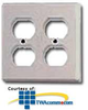 Leviton Metal 2 Gang Double Receptacle Wallplate -- 83016
