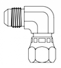 JIC Swivel Elbow 90° -- 6500-04-04 - Image
