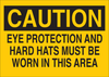 Brady B-302 Polyester Rectangle Yellow Personal Protection Equipment (PPE) Sign - 10 in Width x 7 in Height - Laminated - TEXT: CAUTION - 88551 - 754476-88551 - R. S. Hughes Company, Inc.