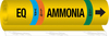 Brady B-689 Black / Blue / Green / Orange / White on Yellow Polyester Wrap-Around Pipe Marker - 1 1/4 in Character Height - Printed Msg = AMMONIA - 58017 - 754476-58017 - R. S. Hughes Company, Inc.