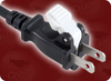 NEMA 1-15P POLARIZED QUICK RELEASE to IEC-60320-C7 QUICK RELEASE HOME // Power Cords // North American Power Cords // 2 Conductor Power Cords -- 0586.072