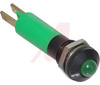INDICATOR, 8MM, GREEN, 12V, BLACK BEZEL -- 70117691