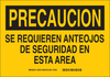 Brady B-401 Polystyrene Rectangle Yellow Personal Protection Equipment (PPE) Sign - 14 in Width x 10 in Height - Language Spanish - TEXT: PRECAUCION - 38738 - 754473-38738 - R. S. Hughes Company, Inc.