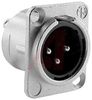 XLR Receptacle; Male; Nickel; Silver; 1.024 in. - 70088521 - Allied Electronics, Inc.
