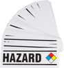 Brady Prinzing Rectangle White Chemical, Biohazard, Hazardous & Flammable Material Sign - TEXT: WARNING HAZARAD - 8816 - 754473-45230 - R. S. Hughes Company, Inc.