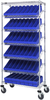 Cart W/euro Drawer, 7Shelves, 48Bin, Blu; No. Of Bins Quantum Storage - 44AC5759 - Newark, An Avnet Company