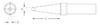 Weller Single Flat Tip PTAA8 - Single Flat Tip - 0.62 in Tip Length - 0.062 in Tip Width - 0.04 in Thick - 037103-47342 - R. S. Hughes Company, Inc.