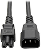 Laptop Power Adapter Cord, C14 to C5 Adapter - 2.5A, 100–250V, 18 AWG, 6 in., Black -- P014-06N