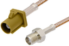 SMA Female to Curry FAKRA Plug Cable 24 Inch Length Using RG316 Coax - PE39346K-24 - Pasternack