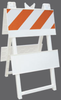 Econocade® Type I White Barricade - 110-WT8DG - Traffic Safety Warehouse
