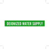 Brady B-946 White on Green Vinyl Self-Adhesive Pipe Marker - 2 1/4 in Height - 2 in Character Height - 14 in Length - Printed Msg = DEIONIZED WATER SUPPLY - 7075-1 - 754476-90125 - R. S. Hughes Company, Inc.