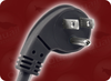 NEMA 5-15P 45 ANGLE (2 O'CLOCK GROUND PIN) to SPLIT SPECIAL HOME // Power Cords // North American Power Cords // 3 Conductor Power Cords -- 1021.024S - Image
