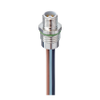 M12 Power Receptacle Connector: Male, front mount, 5-pin(4+FE), L-coded, shielded, silver housing, 50 V AC / 60 V DC, 16 A - RSF6S 5L-034 - Belden Inc.