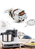Mature kitchen machine motor 230V AC universal motor PU9540 series -- PU9540 series