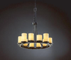 CNDL-8763-10-AMBR-MBLK Mid. Chandeliers-Pillar Candle - 750708 - Capital Lighting, Inc.