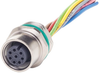 Sensor Cable, 8P, M12, 0.5M; Connector Type A Harting - 94X0008 - Newark, An Avnet Company