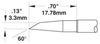 OKi SMTC-1147 Hoof Drag Tip 3.3 mm x 17.78 mm - SMTC-1147 - Ellsworth Adhesives