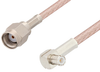 Reverse Polarity SMA Male to MCX Plug Right Angle Cable 60 Inch Length Using RG316 Coax, RoHS - PE3C0481-60 - Pasternack