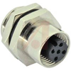 CONNECTOR, M12 PANEL MOUNT, FEMALE, 5 POSITION - 70084714 - Allied Electronics, Inc.