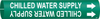 Brady Bradysnap-On B-915 White on Green Plastic Snap-On Pipe Marker - 1 1/4 in Character Height - Printed Msg = CHILLED WATER SUPPLY with Right Arrow - 4024-D - 754476-41819 - R. S. Hughes Company, Inc.