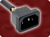 IEC-60320-C14 INLET to IEC-60320-C13 RIGHT ANGLE HOME // Power Cords // IEC/Jumper Power Cords // Universal - 3514.024S - Quail Electronics