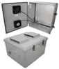 18x16x10 Polycarbonate Weatherproof Outdoor IP24 NEMA 3R Enclosure, 120 VAC MNT PLT, Mechanical Thermostat Fan DKGY -- TEPC181610-10F