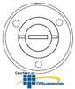 Hubbell Round Floor Box Flush Cover - Combo 2-1/8" /.. - S2525 - TelephoneStuff.com