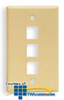 ICC 3-Port 1-Gang Faceplate - IC107F03 - TelephoneStuff.com