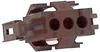 Connector, Soft Shell; 250 V; 9 A (Max.); 3; Nylon; Brick Red; In-Line; Plug - 70083741 - Allied Electronics, Inc.