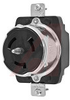 Receptacle; 50 A; 480 VAC; Black; Steel; Brass; Steel; 10-6 AWG; 2000 V (Min.) - 70116124 - Allied Electronics, Inc.