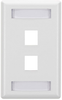 2-Port White Single-Gang Keystone Wallplate - WPT464 - Black Box