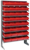 Sloped Rack, 8Shelves, 32Bins, Blue; Shelving Unit Type Quantum Storage - 44AC6579 - Newark, An Avnet Company