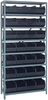 Open Shelving, 8Shelves, 28Bins, Black; Shelving Unit Type Quantum Storage - 44AC8863 - Newark, An Avnet Company