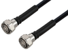 Fire Rated 4.3-10 Male to 4.3-10 Male Low PIM Cable 100 cm Length Using SPF-375 Coax Using Times Microwave Parts - PE3C6445-100CM - Pasternack
