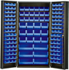 Bin Cabinet, Steel, 132Bins, Blue; No. Of Bins Quantum Storage - 44AC6949 - Newark, An Avnet Company