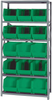 Open Shelving, 6Shelves, 15Bins, Green; Shelving Unit Type Quantum Storage - 44AC6712 - Newark, An Avnet Company
