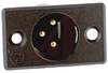 XLR Receptacle; Male; Black Metal; Gold; 0.866 in. - 70088530 - Allied Electronics, Inc.