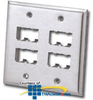 Panduit® Mini-Com Stainless Steel Faceplates - CFP8S-2G - TelephoneStuff.com