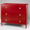 Red plain lacquer chest of drawers - FCD04/R/P - Vaughan Designs, Inc.