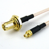 MMCX Plug to SMA Female Bulkhead Cable RG-316 Coax in 24 Inch - FMC0912315-24 - Fairview Microwave Inc.