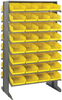 2 Side Sloped Rack, 16Shelves, 64Bin/yel; Shelving Unit Type Quantum Storage - 44AC6350 - Newark, An Avnet Company