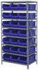 Open Shelving, 8Shelves, 21Bins, Blue; Shelving Unit Type Quantum Storage - 44AC9282 - Newark, An Avnet Company
