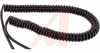 Cord, Retractile; 2; 0.140 in.; 12 in.;28 AWG; 120 V (Max.); 0.5 A; Black - 70195116 - Allied Electronics, Inc.