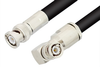 BNC Male to BNC Male Right Angle Cable 24 Inch Length Using RG214 Coax - PE3325-24 - Pasternack