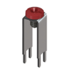 Horizontal Screw Terminal w/Red Screw-Assembled - 7699-2 - Keystone Electronics Corp.